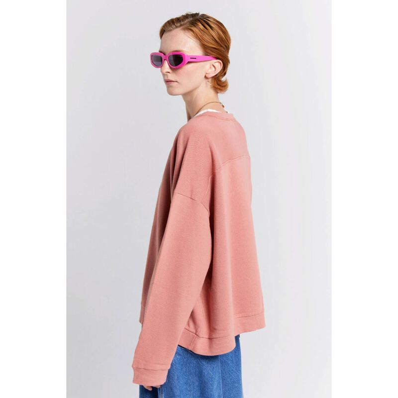 Karen Walker Embroidered Runaway Girl Organic Cotton Crewneck Sweatshirt image number 2