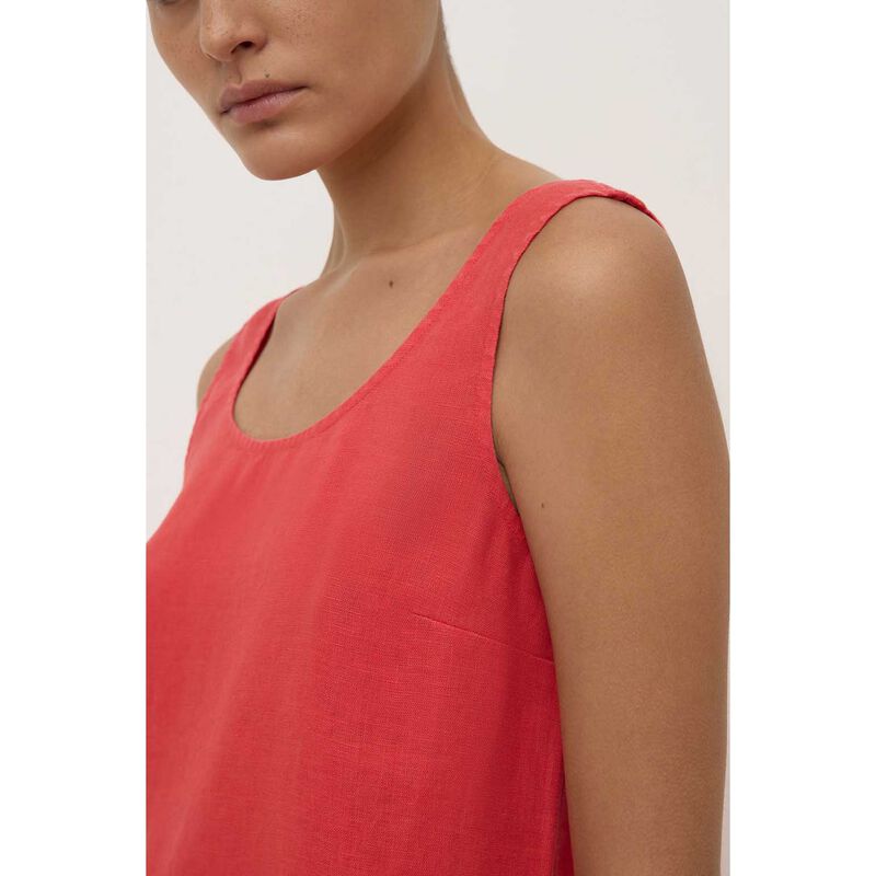 Assembly Label Selma Linen Mini Dress Chilli image number 2