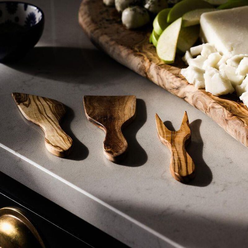 Selbrae House Olive Wood 3 Mini Cheese Tools image number 1