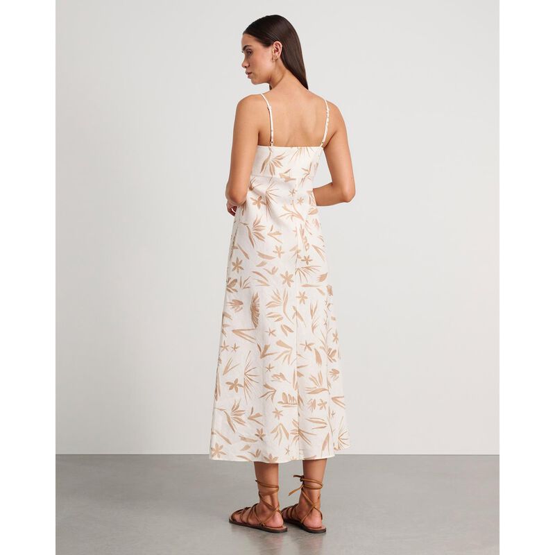 JAG Flora Linen Shirred Dress image number 1