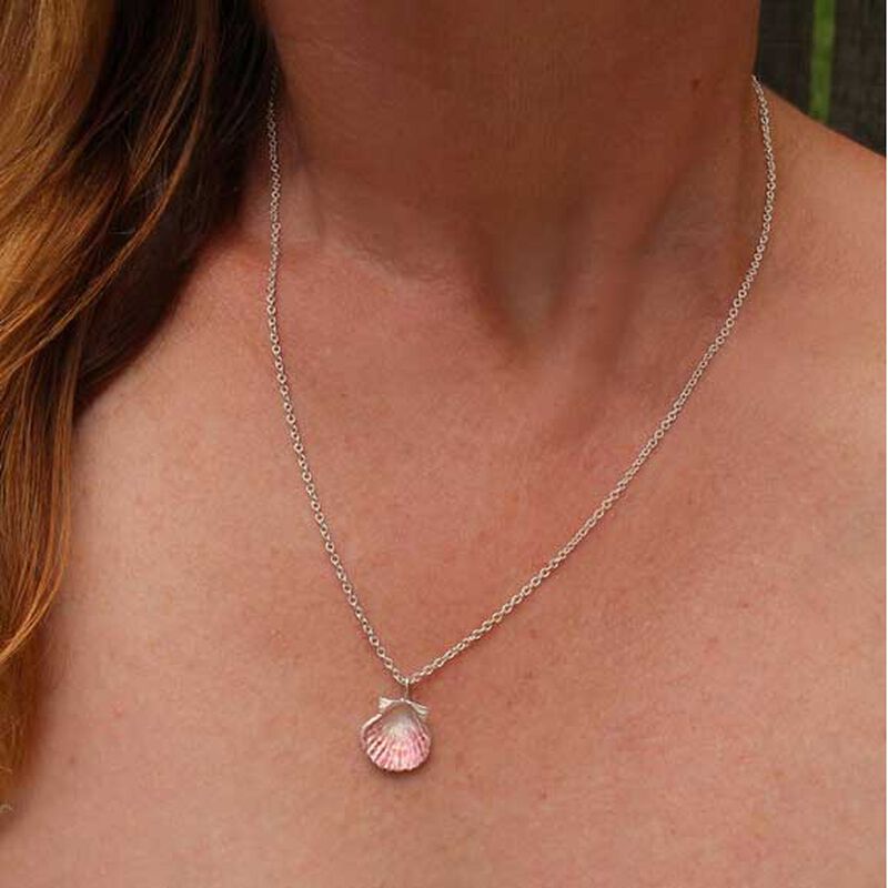 Lilygriffin Jewellery Handpainted Fanshell Necklace 45cm image number 3
