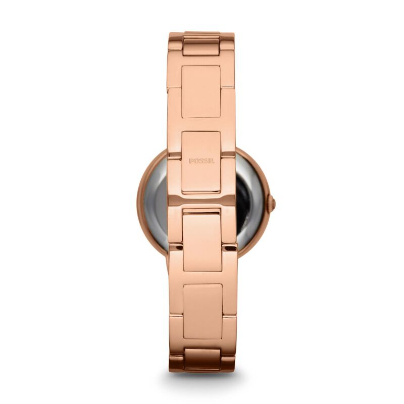 Fossil Virginia Rose Gold-Tone Analogue Watch ES3284 image number 1