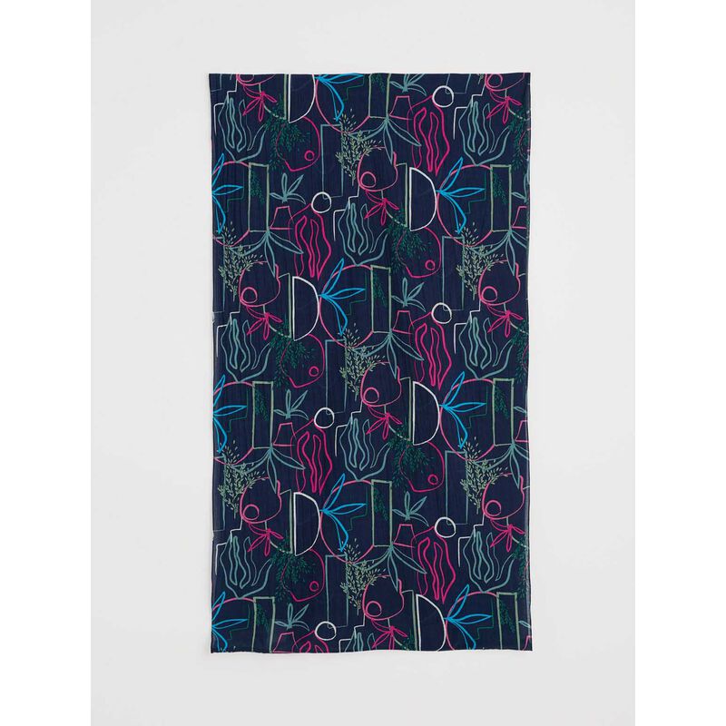 Seasalt Cornwall New Everyday Circle Scarf Garden Lines Maritime image number 3