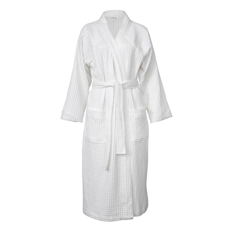 Wallace Cotton Clooney White Waffle Robe image number 0