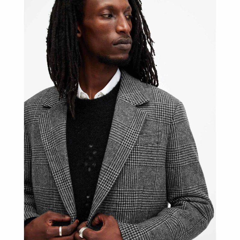 AllSaints Whitlock Checked Formal Coat image number 2