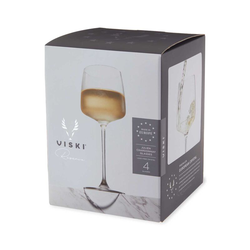 Viski Reserve Julien Crystal Chardonnay Glasses, Set of 4 image number 3