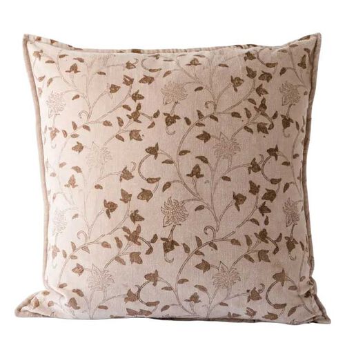 French Country Remi Handblock Velvet Cushion Cover
