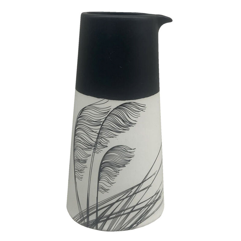 Jo Luping Toetoe Black On White Jug image number 0
