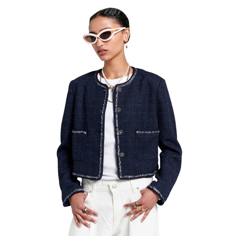 Karen Walker Cropped Bouclé Jacket image number 0