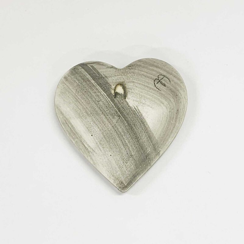 Borrowed Earth Kowhaiwhai Heart  Large - Whanau Black image number 1