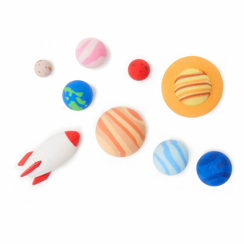 Legami Solar System Set of 9 Erasers image number 0