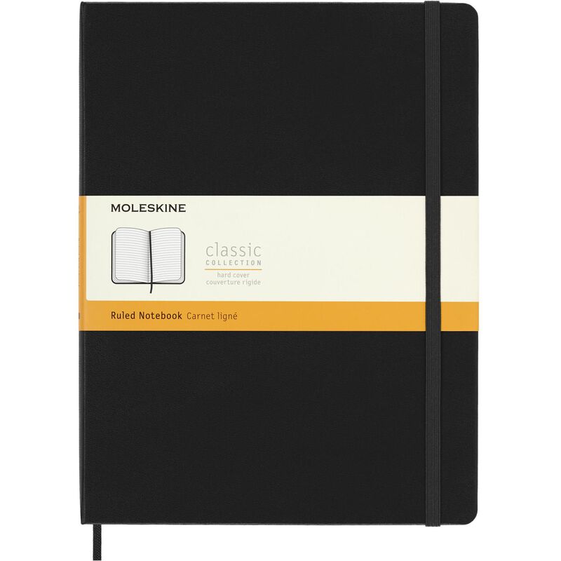 Moleskine Notebook XL Ruled Black Hard image number 0