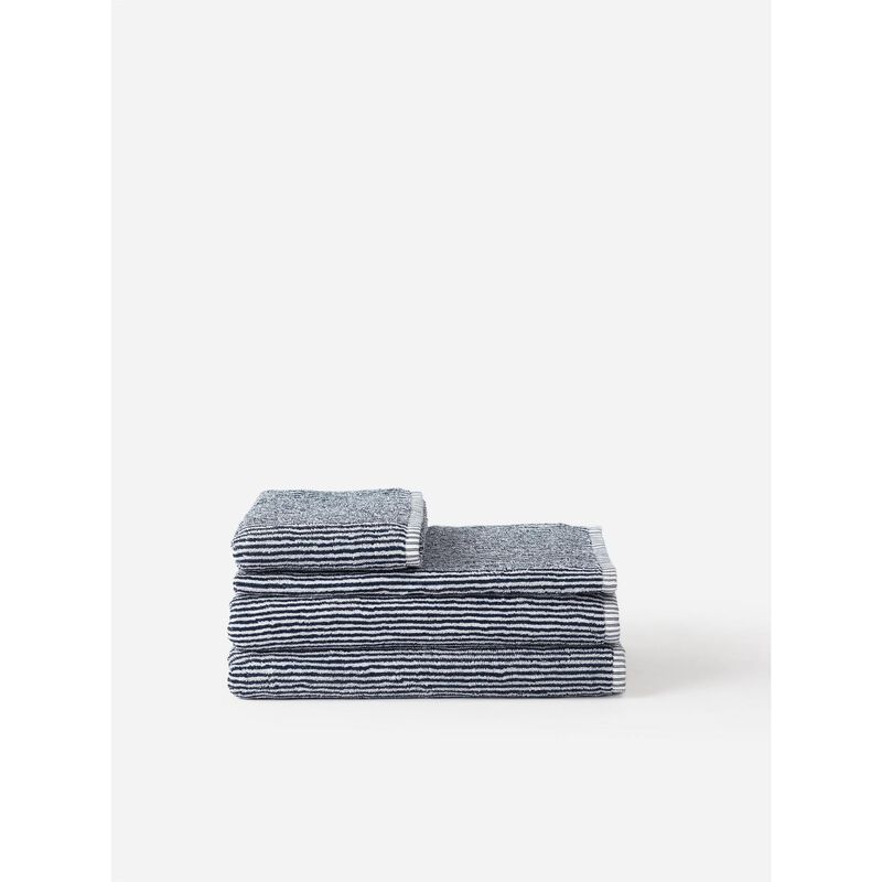 Città Stripe Cotton Bath Towel Navy/White  - 80x150cm image number 1