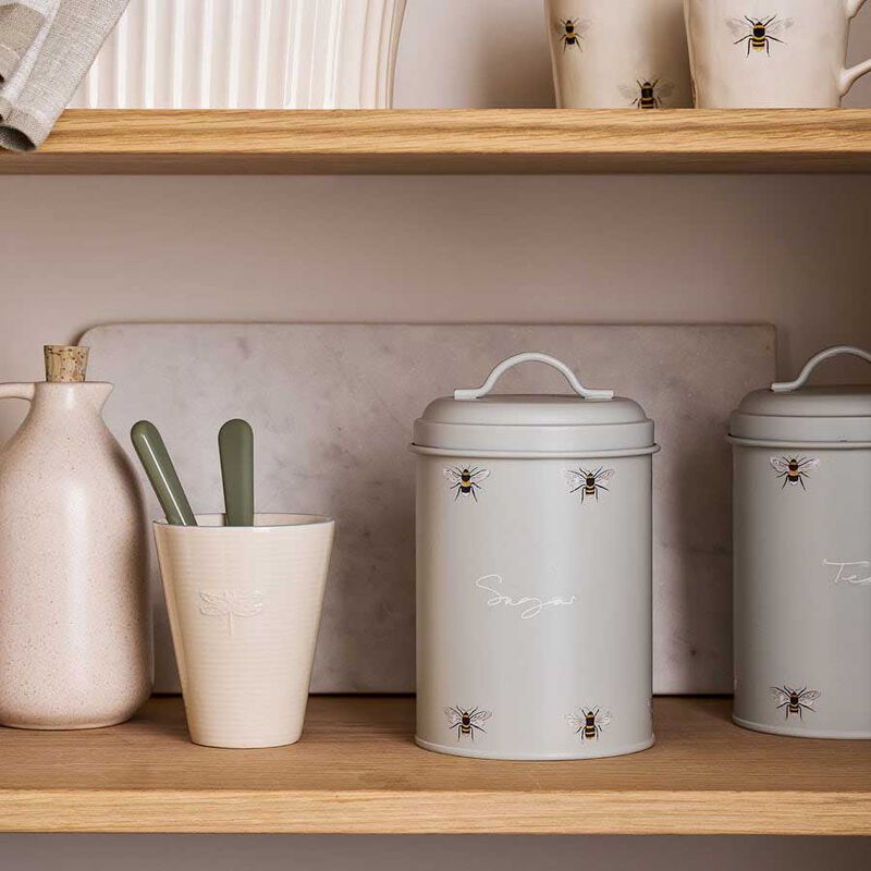 Sophie Allport Storage Tin - Sugar - Bees - Green image number 1