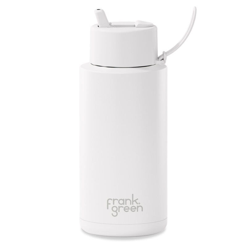 frank green 34oz Reusable Bottle with Flip Straw Lid Cloud image number 0
