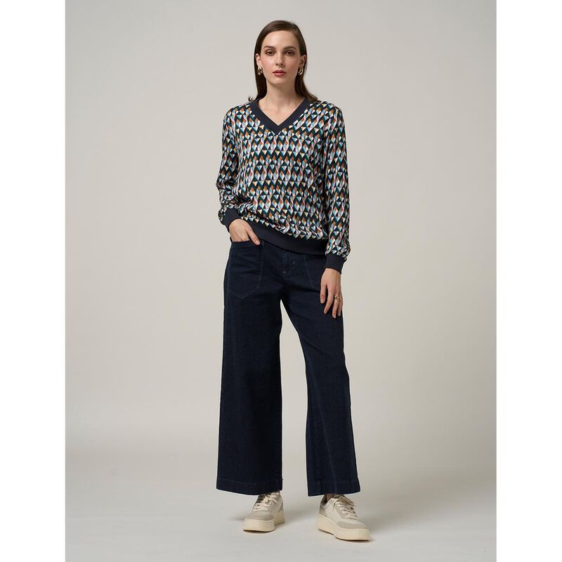 Madly Sweetly Facet V Neck Top image number 2