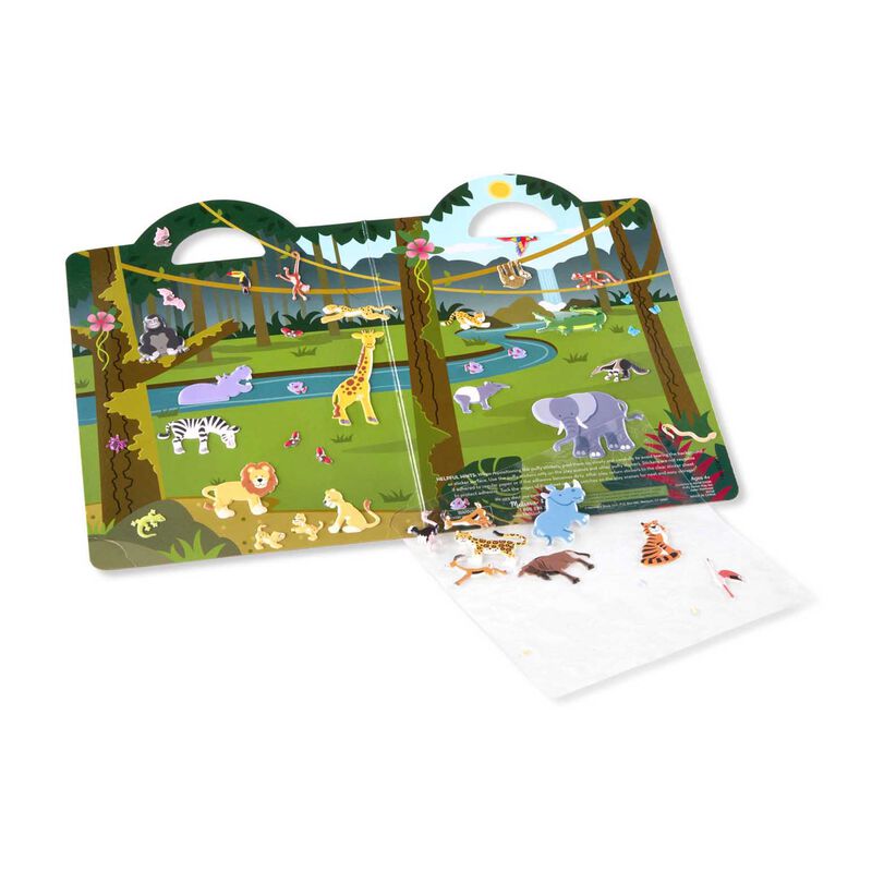 Melissa & Doug Reusable Puffy Sticker Play Set - Safari image number 2
