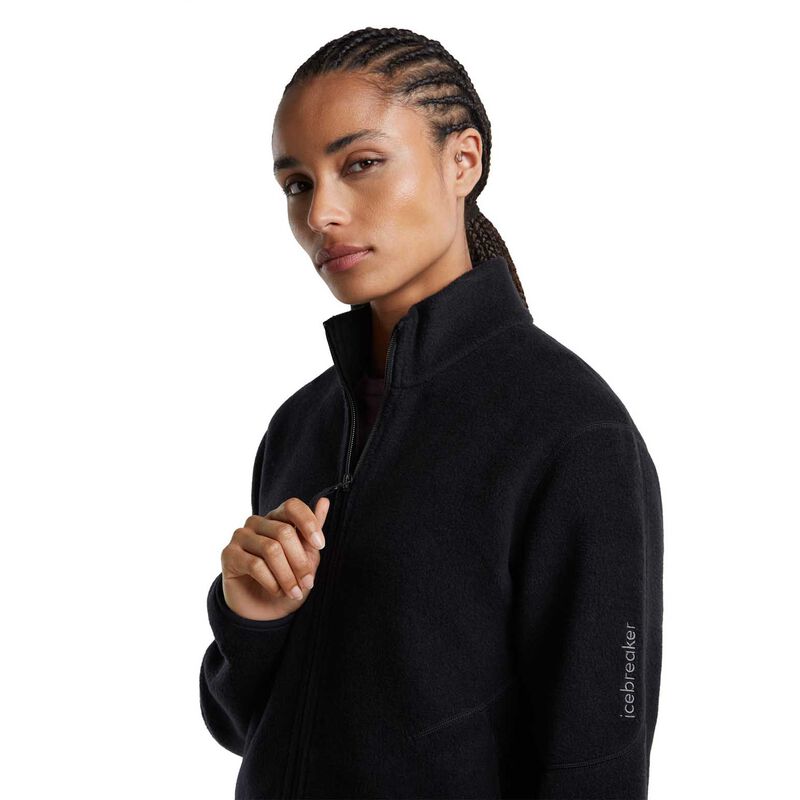 Icebreaker W Merino Blend 800 RealFleece Classic Pile LS Zip image number 2