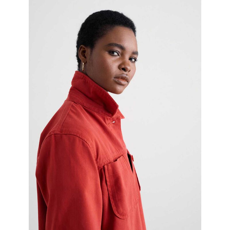 Seasalt Cornwall Long Field Jacket Dark Cinnamon image number 3