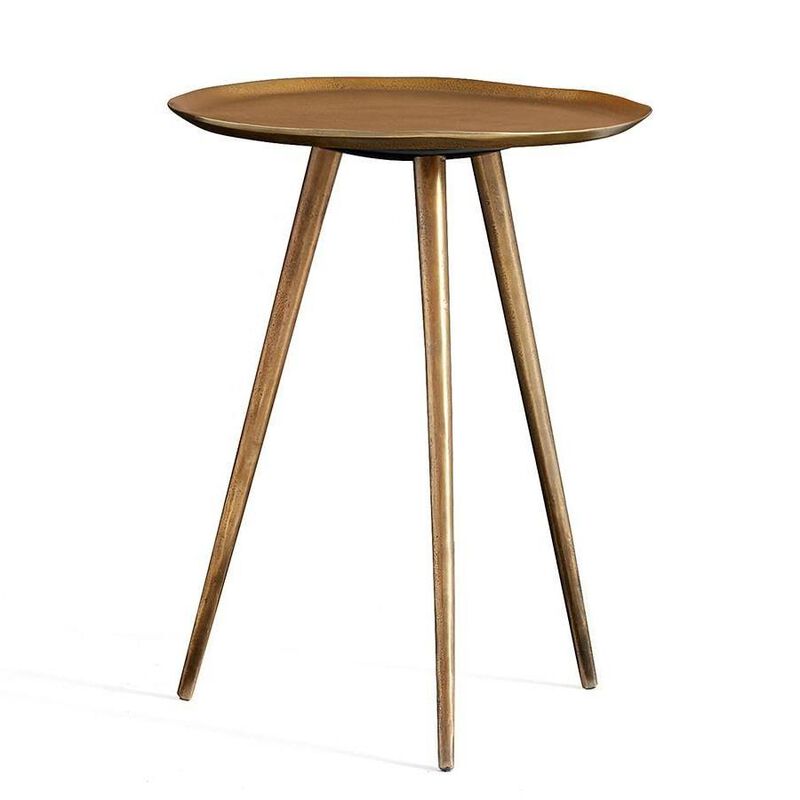 Pottery Barn Euclid Accent Round Large Brass image number 0
