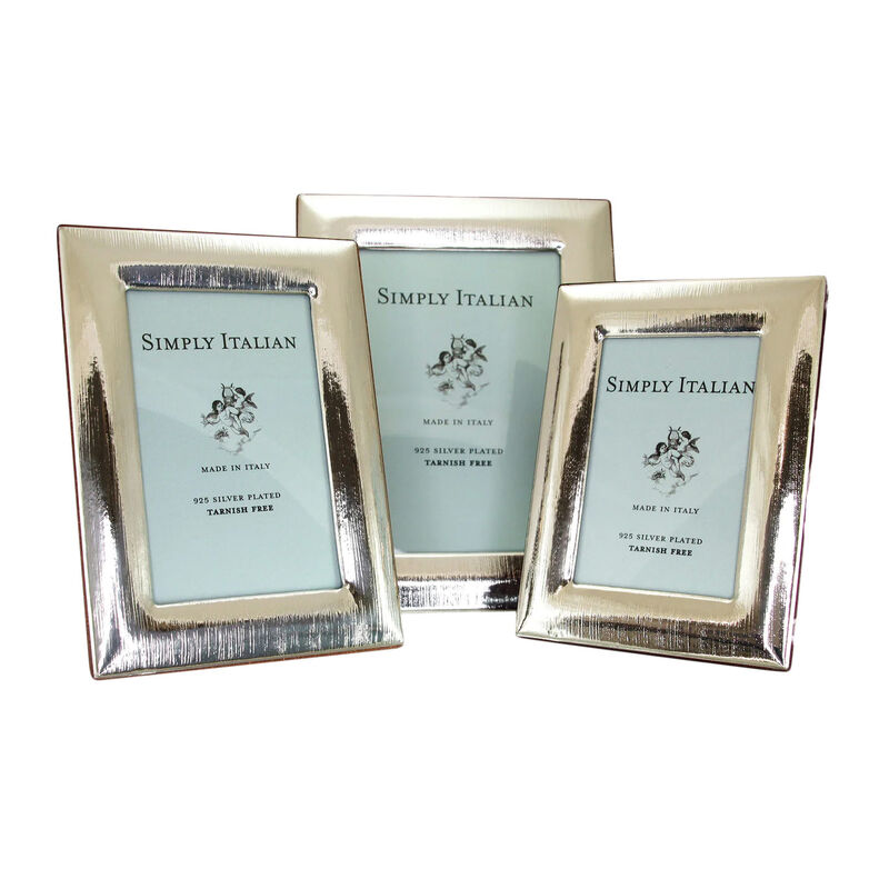 Bilaminato Light Silver Textured Frame - 10x15 image number 0