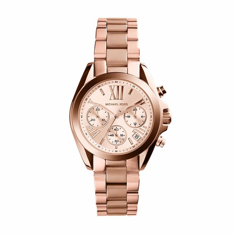 Michael Kors Mini Bradshaw Rose Gold-Tone Chronograph Watch MK5799 image number 0