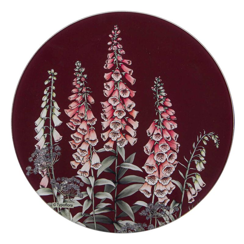 Ashdene Secret Garden Round Maroon Surface Protector image number 0