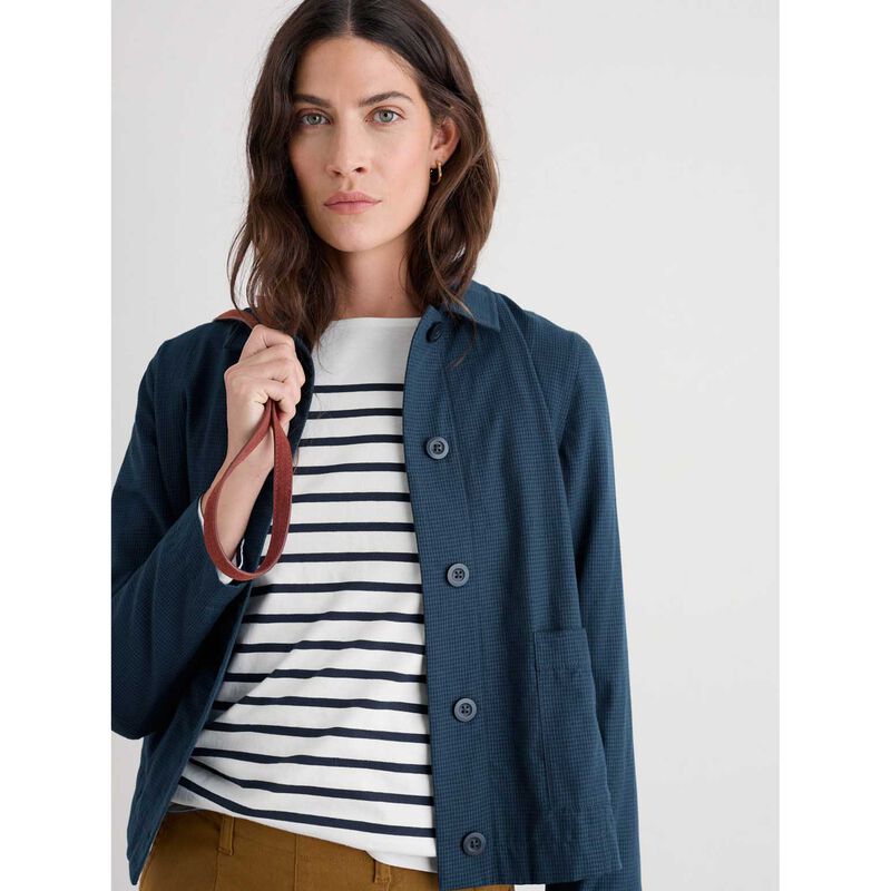 Seasalt Cornwall Carnon Downs Jacket Forest Garden Night image number 1