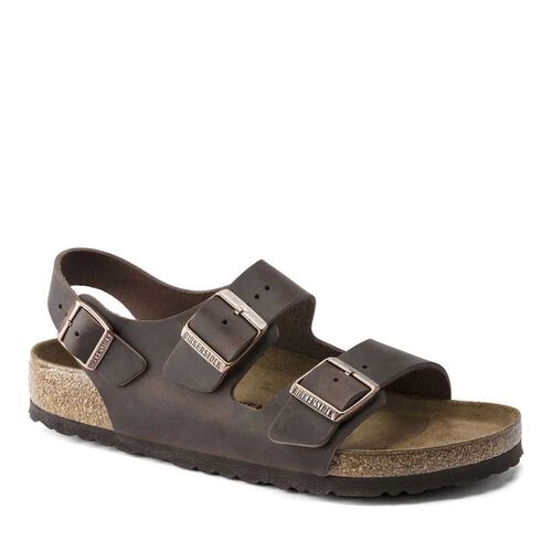 Birkenstock Milano Oiled Leather Habana Regular Width Sandal