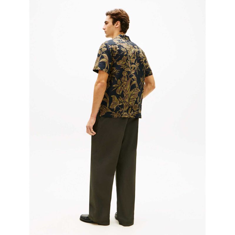 Tommy Hilfiger Regular Fit Floral Print Linen Short Sleeve Shirt image number 1