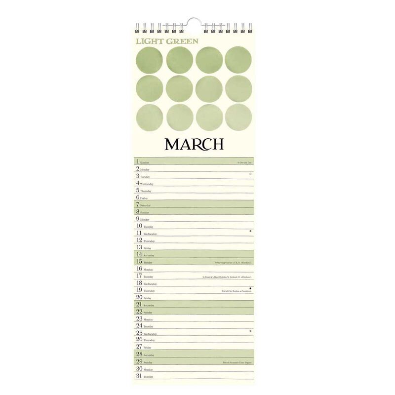 Emma Bridgewater Colour Palette Slim Calendar 2026 image number 1