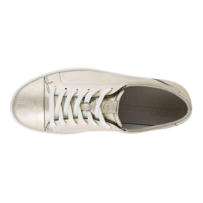 Ecco Soft 7 Pure White Gold Lace Up image number 2