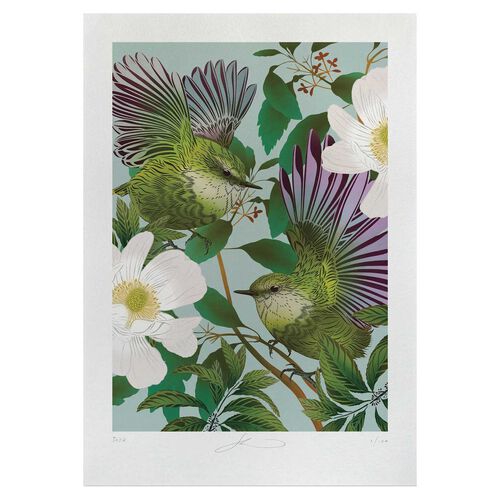 Flox Titipounamu & Karamu Boutique Print - A3 / Unframed
