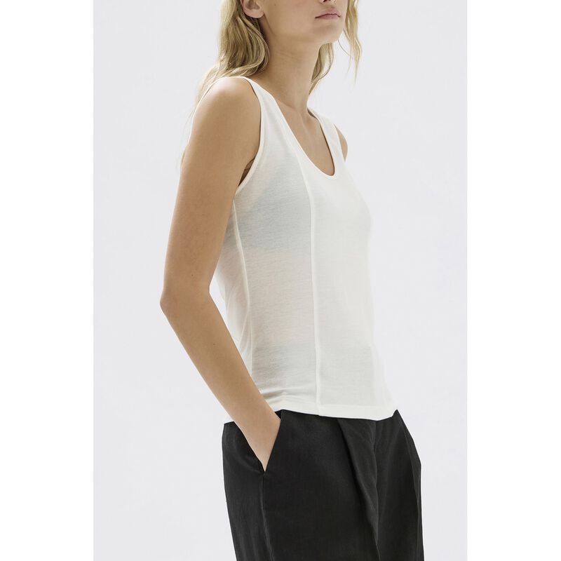 Assembly Label Penelope Jersey Tank White image number 2
