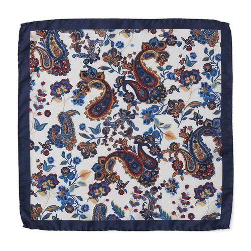 Cambridge Peony Paisley Pocket Square