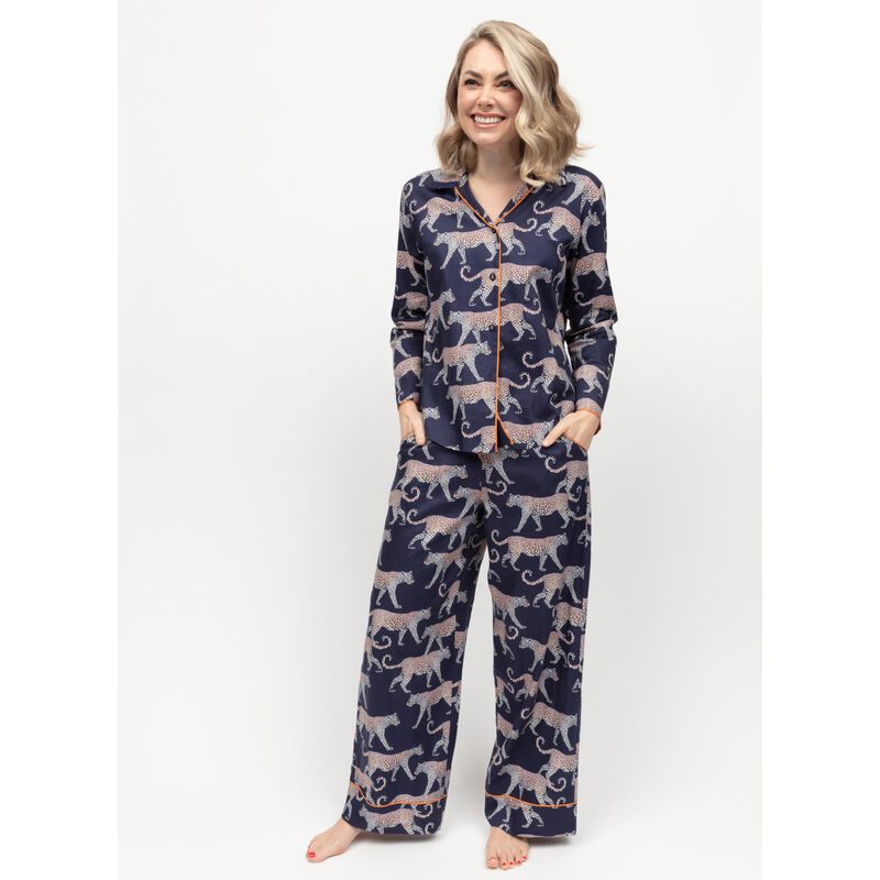 Cyberjammies Taylor Leopard Lslv Pyjama Top image number 2
