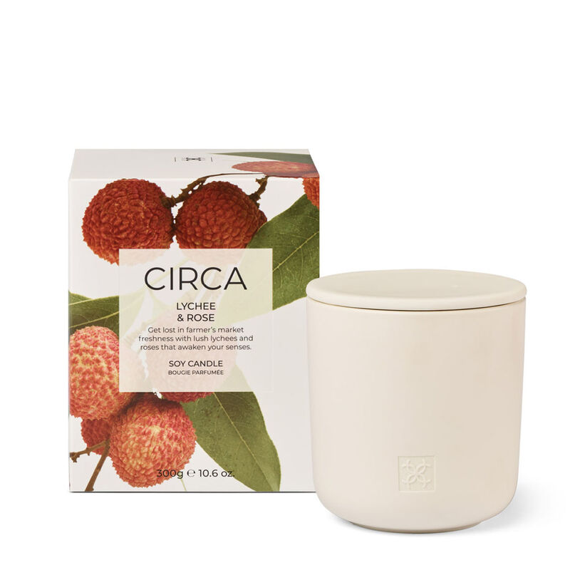 CIRCA Lychee & Rose Soy Candle 300g image number 0