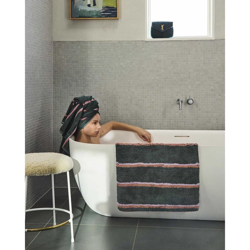 Kip&Co Wakame Crush Stripe Terry Bath Sheet / Beach Towel image number 1