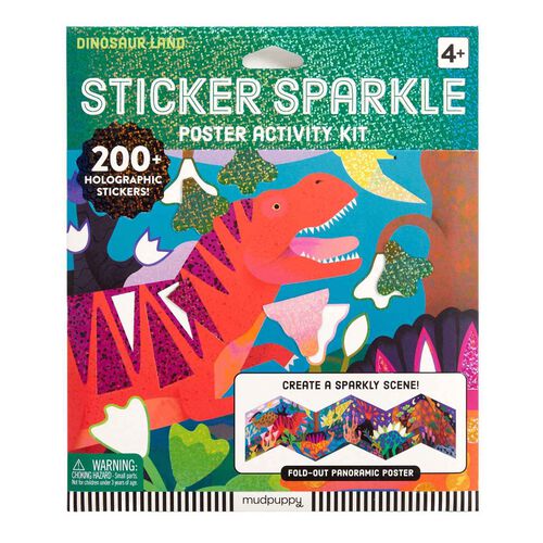 Dinosaur Land Sticker Sparkle Poster Activity Kit