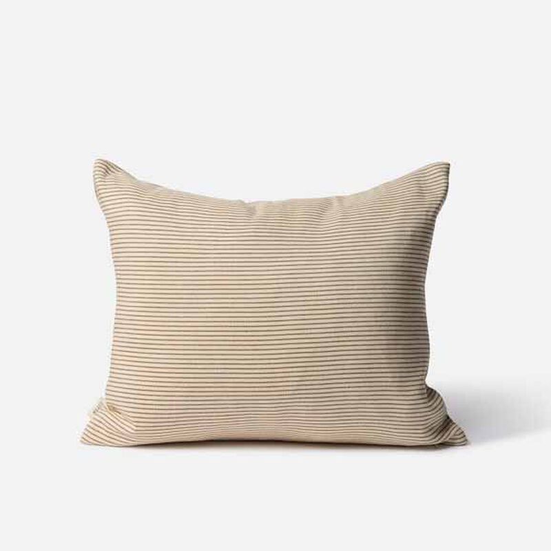 Città Reversible Pinstripe Cushion Cover 50x40cm - Bronze/Coconut image number 1
