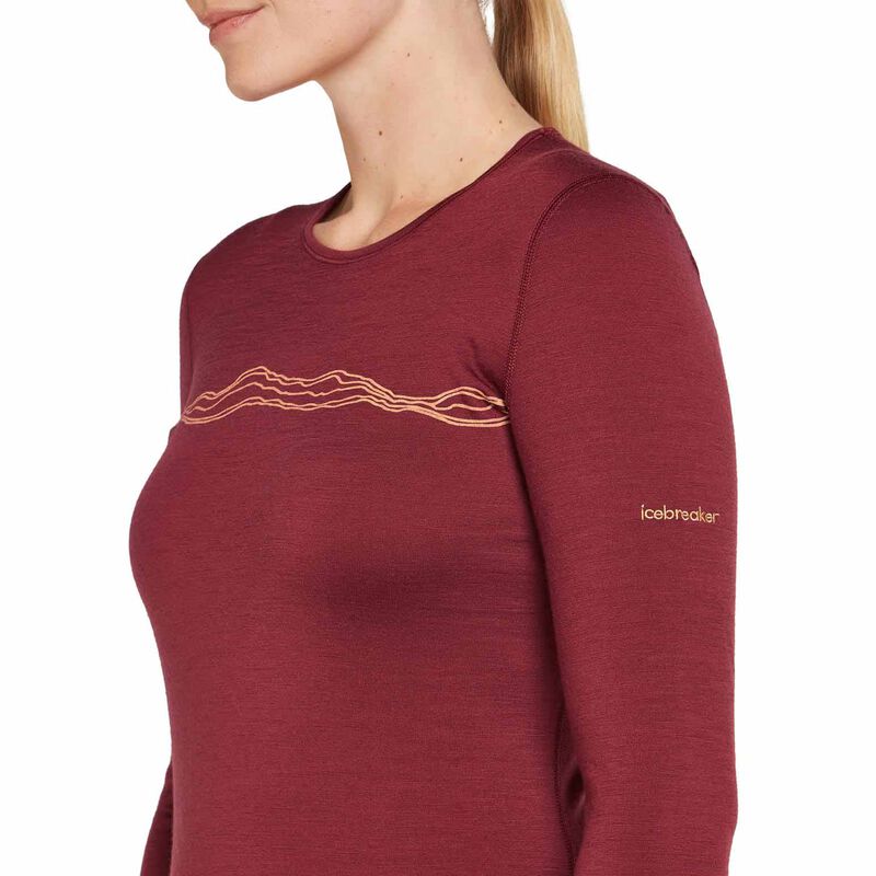 Icebreaker W Merino 200 Oasis LS Crewe Mountain Pulse image number 6