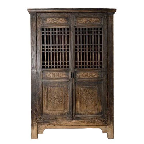 French Country Nomad 2 Door Cabinet  Blackened