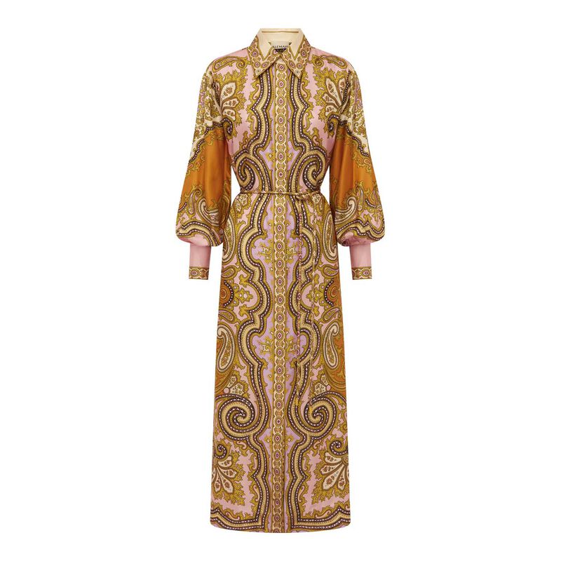 ALÉMAIS Clemenza Silk Shirtdress image number 2