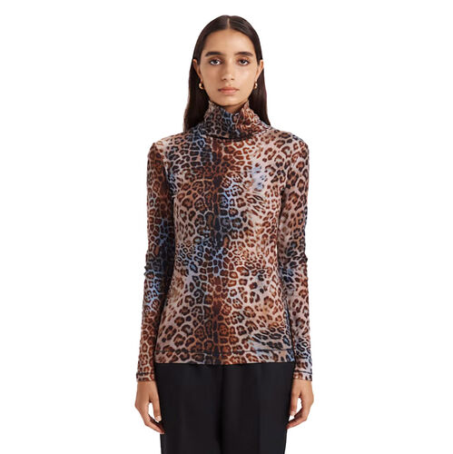 SABA Malia Print Ls Rib Tee