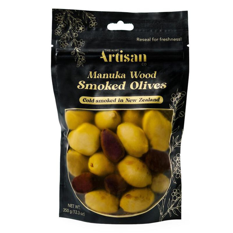 Kiwi Artisan Manuka Wood Smoked Olives 350g image number 0