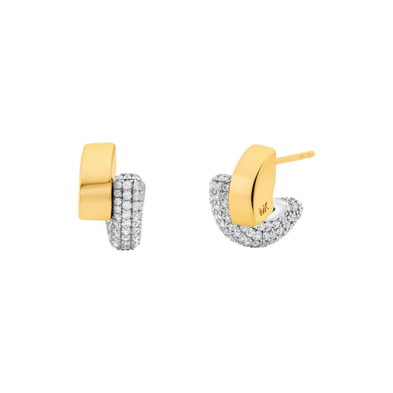 Michael Kors 14K Gold-Plated Sterling Silver Huggie Earrings image number 0