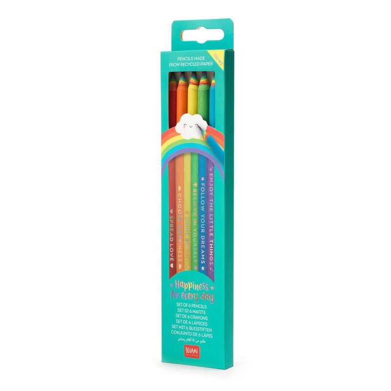 Legami Happiness for Every Day Kit HB Graphite Pencils Set of 6 image number 0
