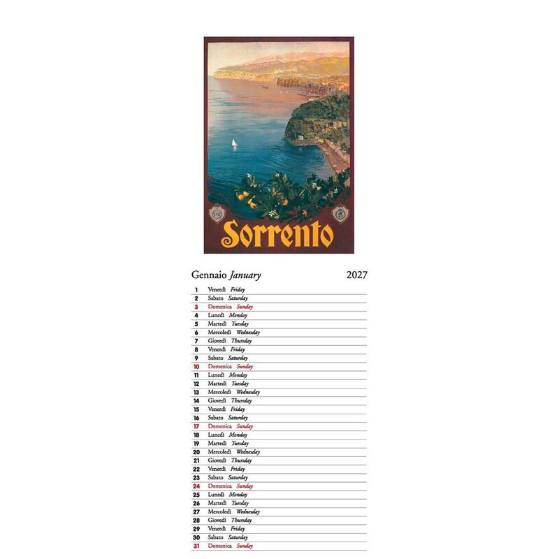 Istituto Fotocromo Italian Riviera Slim Art Calendar 2027 image number 1