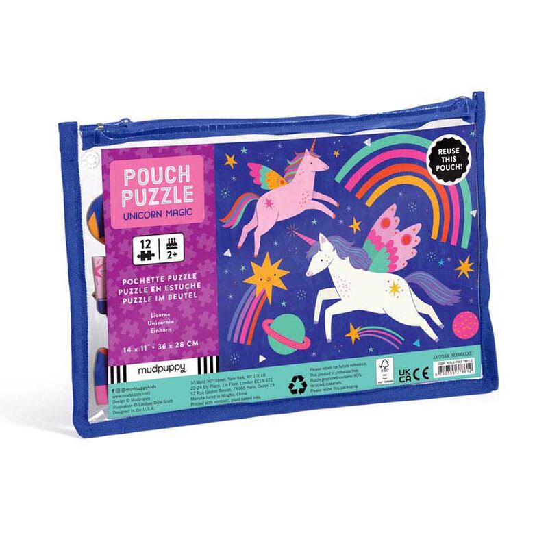 Mudpuppy Unicorn Magic 12 Piece Pouch Puzzle image number 2