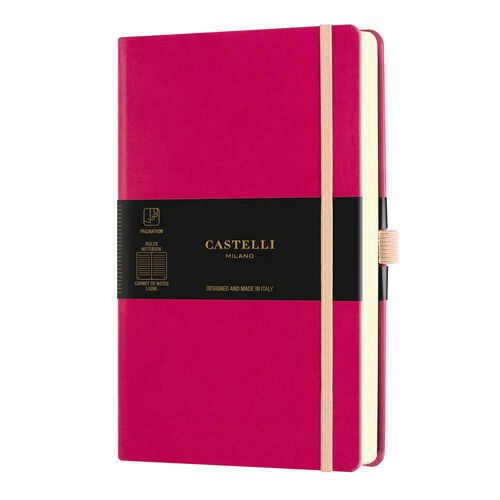 Castelli Aquarella A5 Ruled Amaranth Notebook